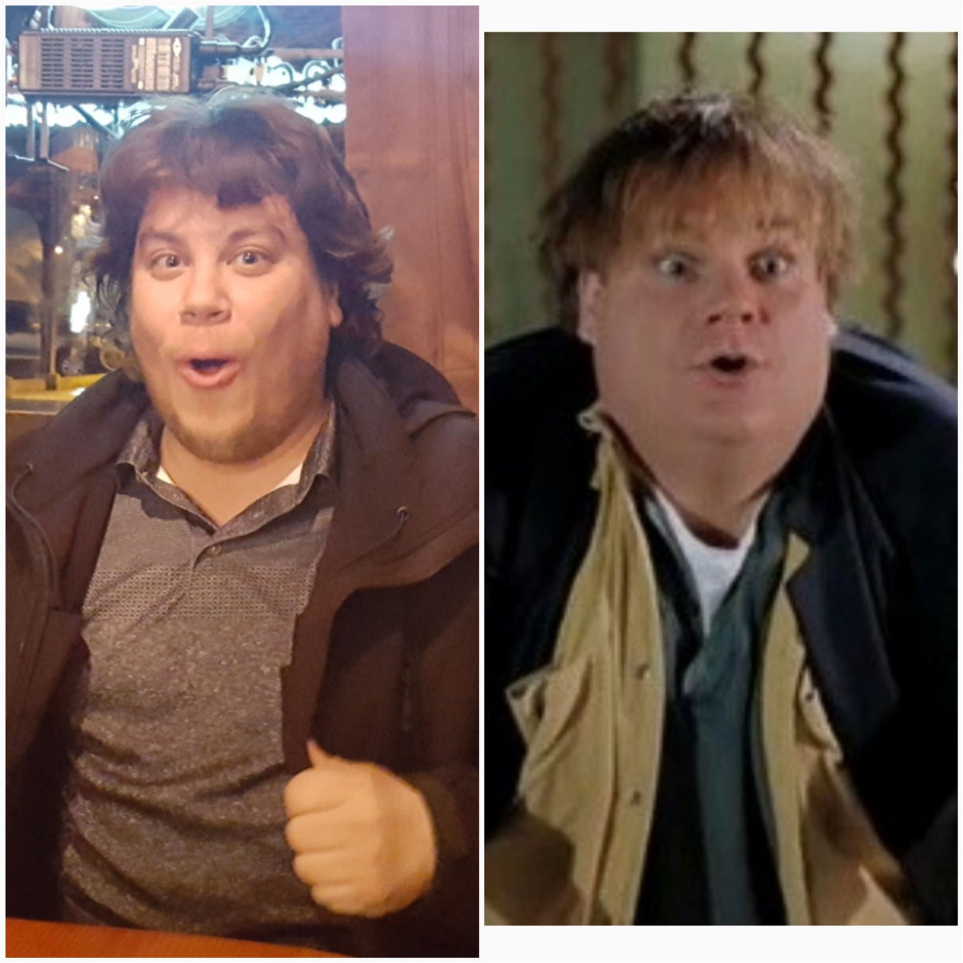 Side-by-side reaction meme featuring JT