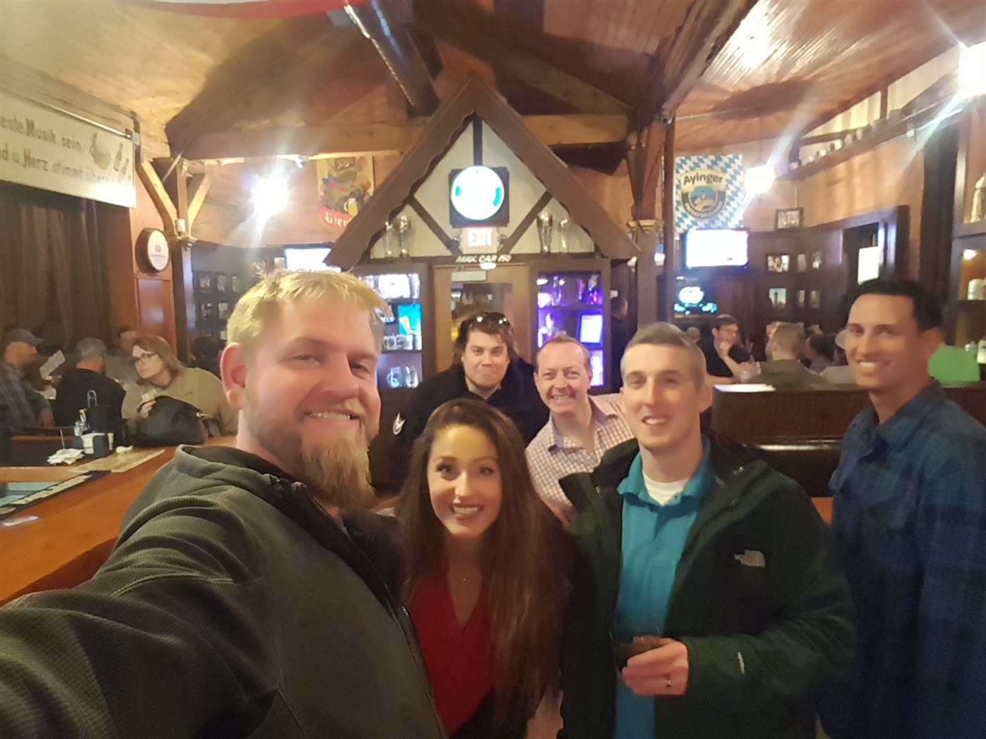 A group selfie with JT and friends